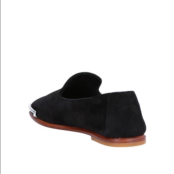 Alexander Wang Suede Loafers Black w/ Metal Shoes - Picture 3 of 5
